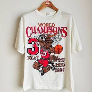 Chicago Bulls 3 Peat Champions Fan Shirt